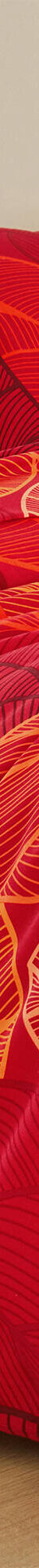 Linge de lit Elsa en polycoton à motifs feuilles (rouge) Linge de lit Elsa en polycoton à motifs feuilles (rouge)